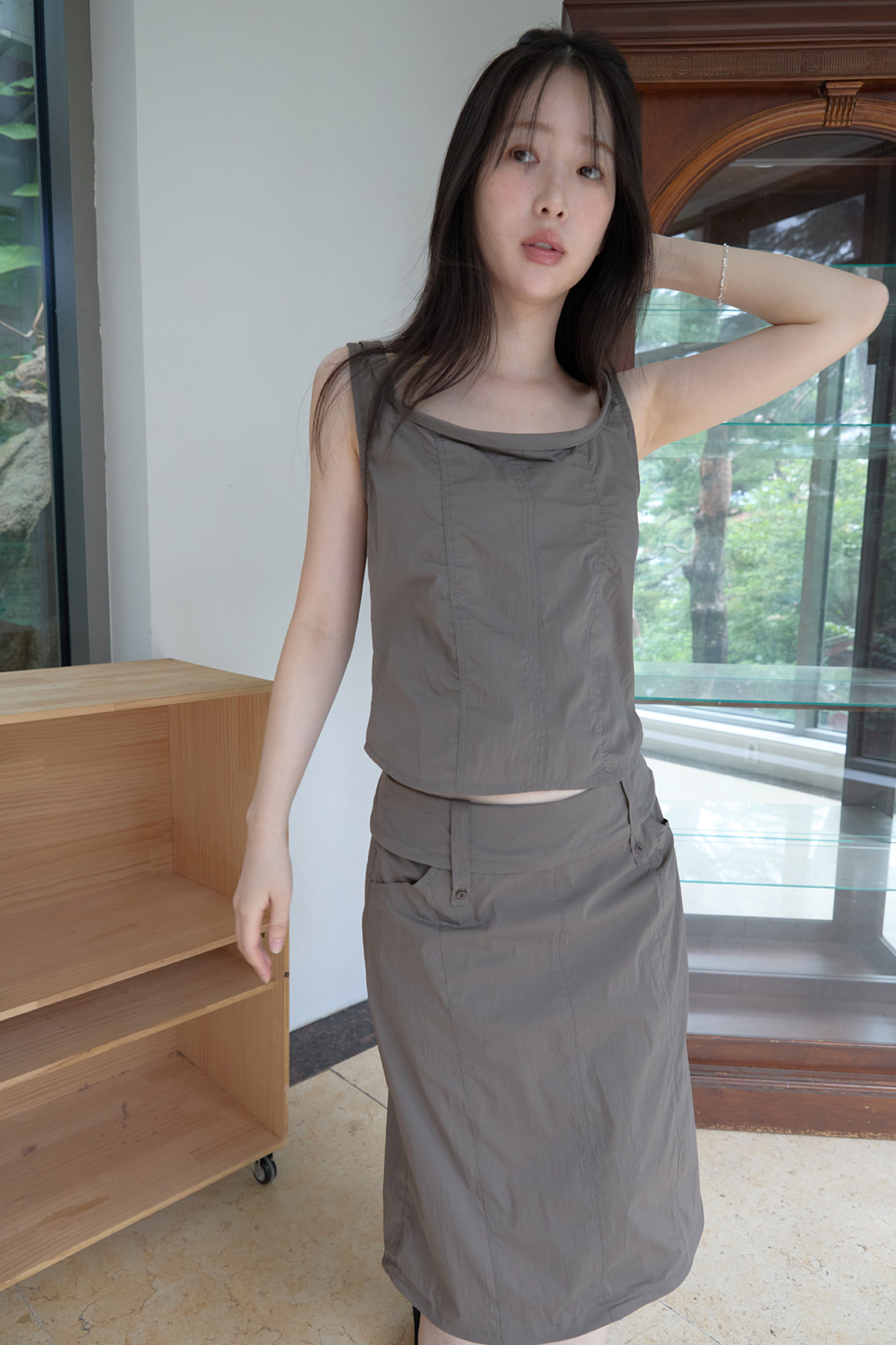 コットンクロップド無地キャミブラウスSS | 詳細画像25
