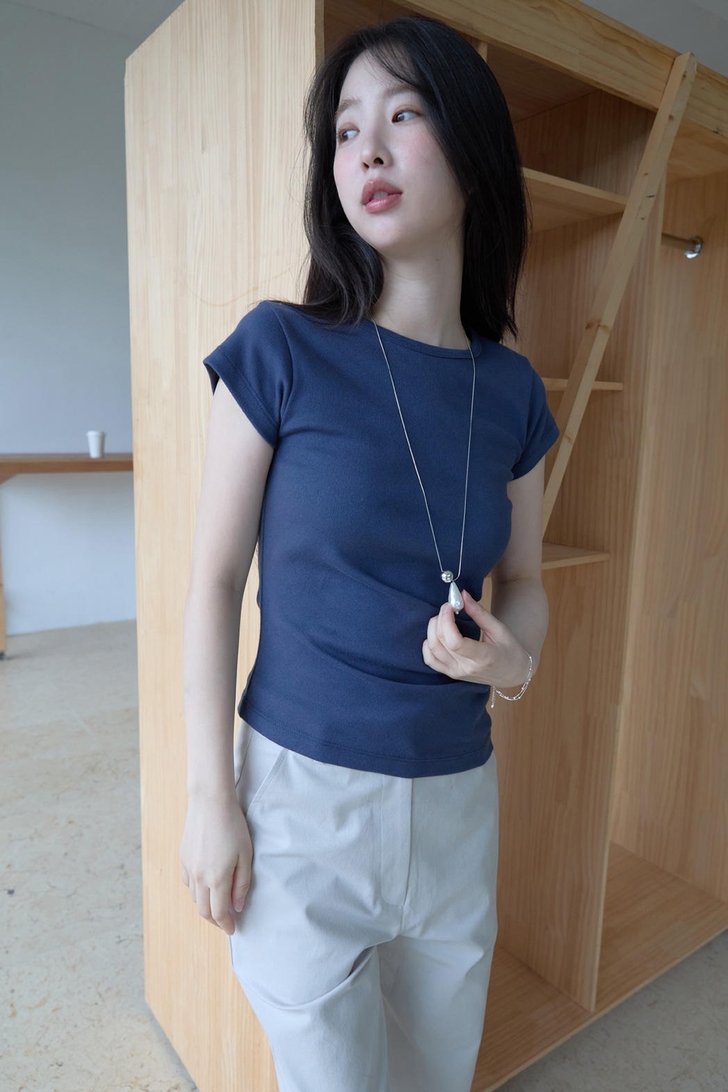 コットンアンバランス無地TシャツSS | 詳細画像13
