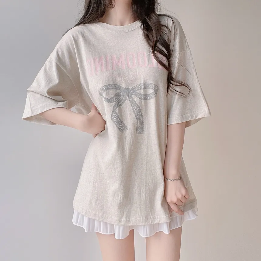 半袖プリントTシャツ | mirangmirang | 詳細画像2