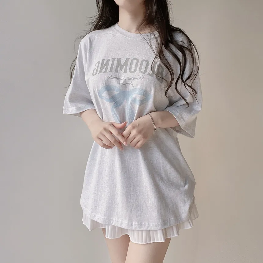 半袖プリントTシャツ | mirangmirang | 詳細画像10