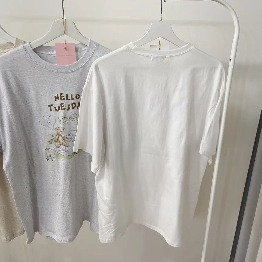 ルーズ半袖プリントTシャツ | mirangmirang | 詳細画像21