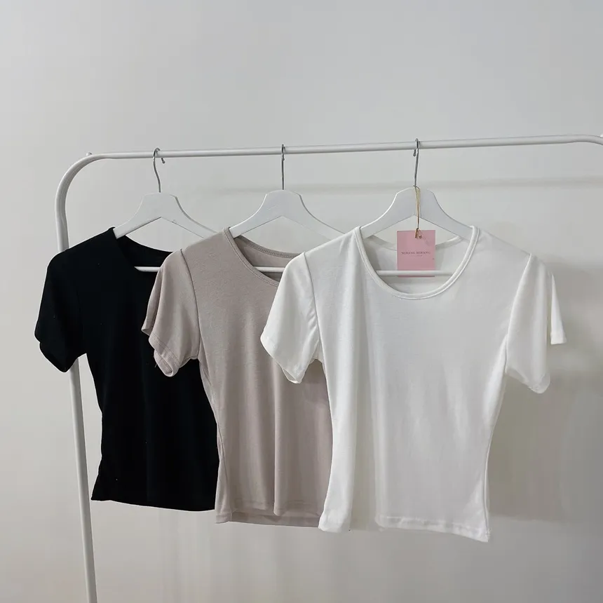 ラウンドネック半袖Tシャツ | mirangmirang | 詳細画像12