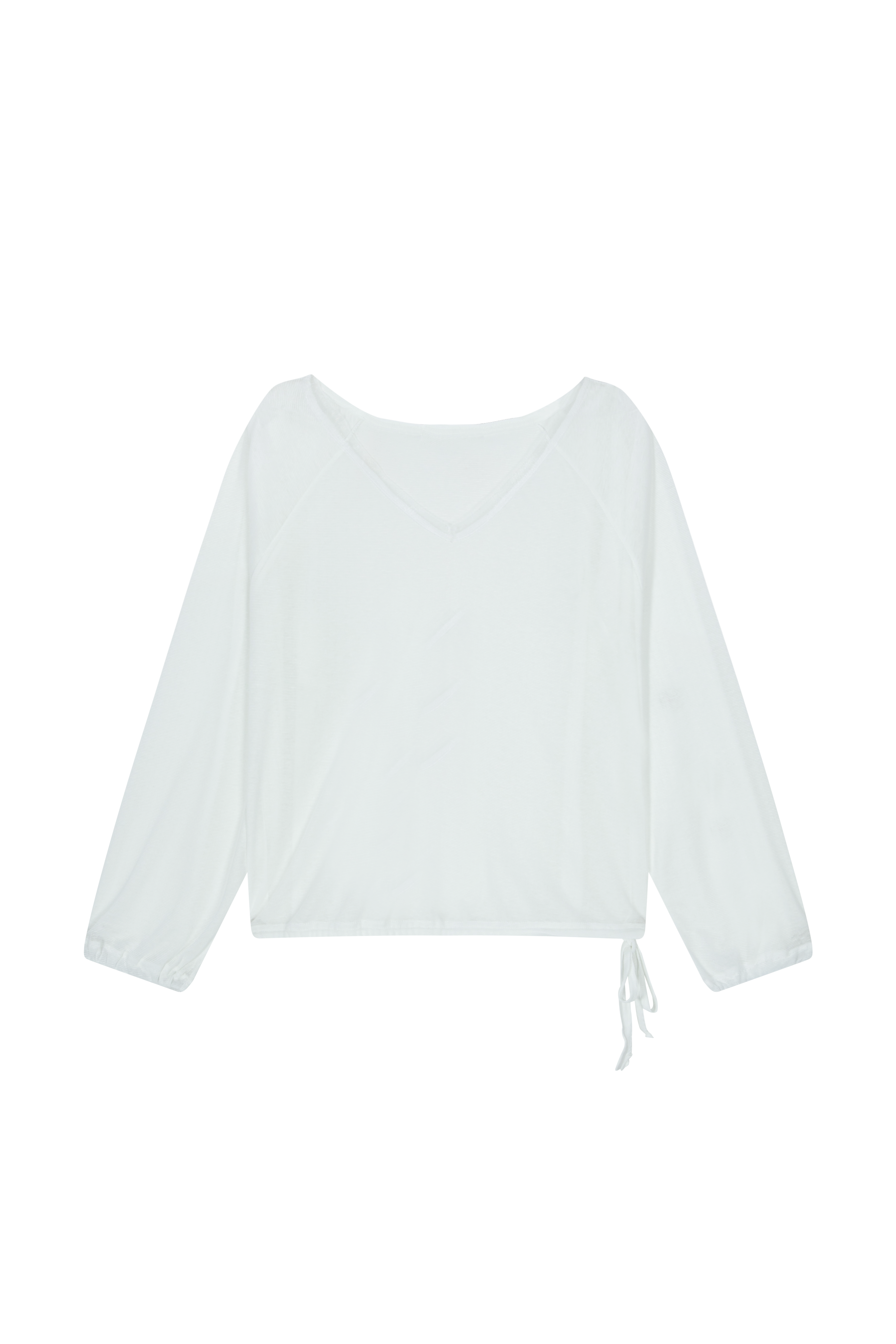 シースルーVネックオーバーサイズドロップショルダー無地Tシャツ | DHOLIC | 詳細画像25