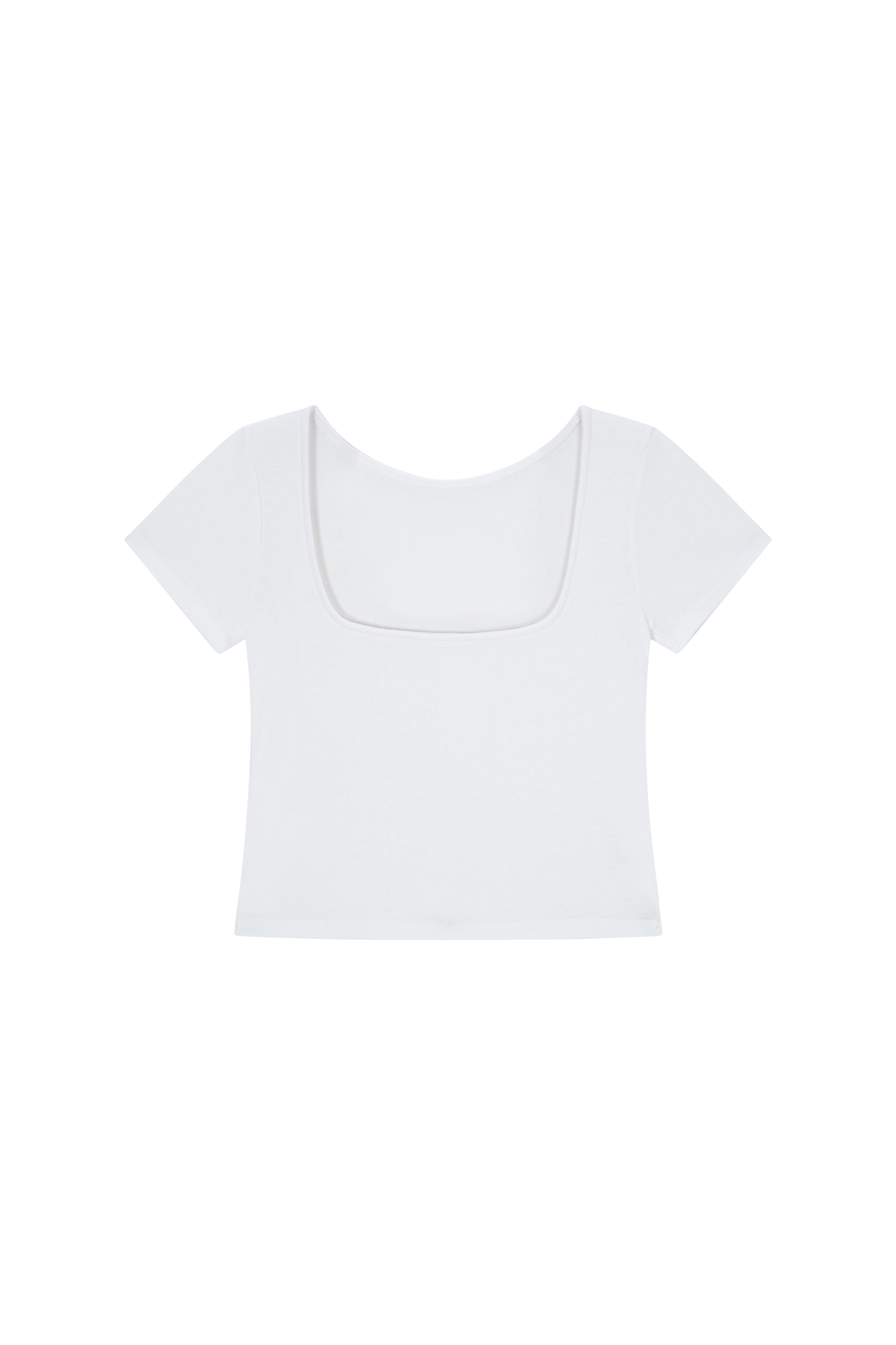 スクエアネックシャーリングクロップド無地Tシャツ | DHOLIC | 詳細画像35