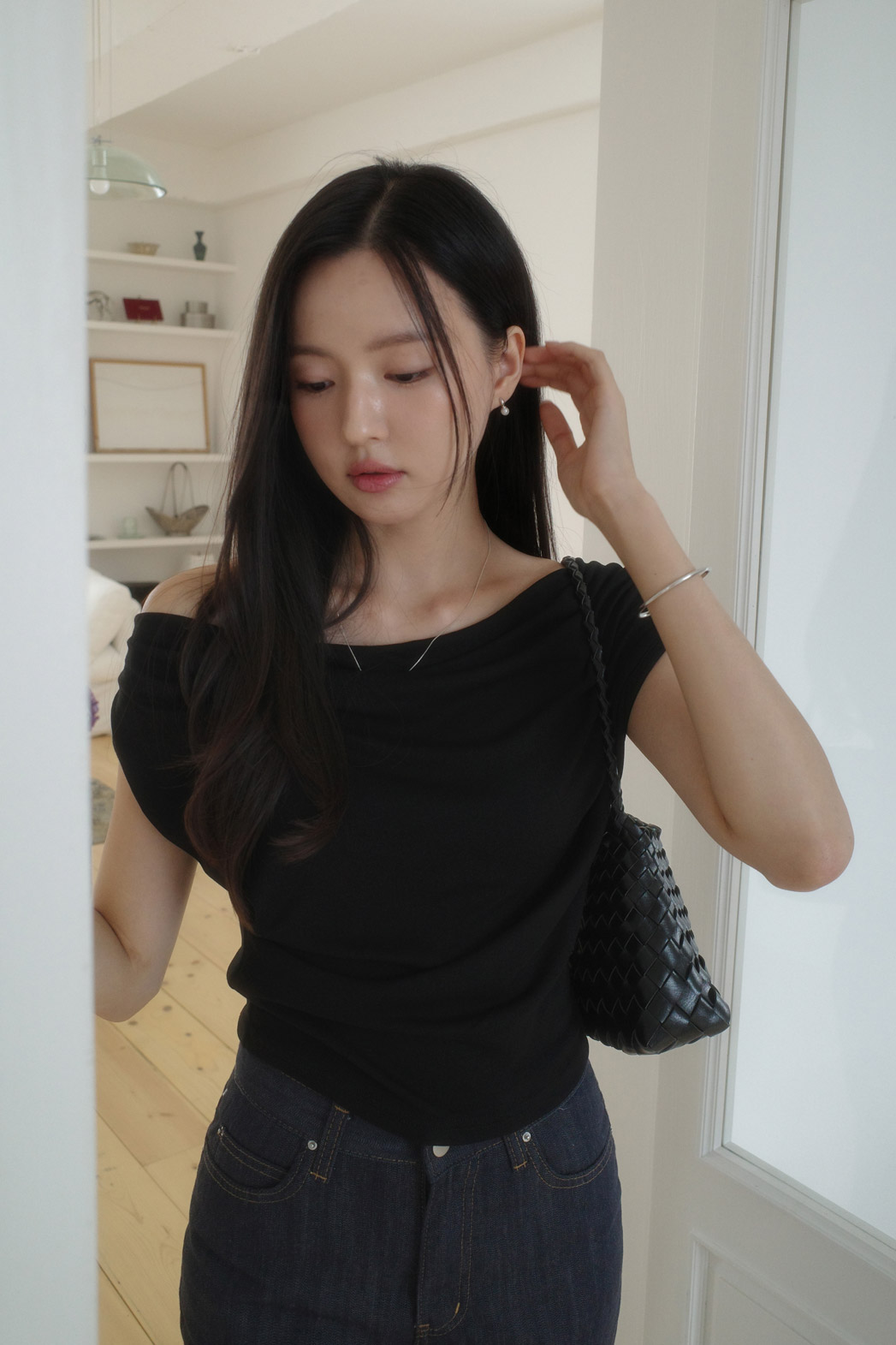 ドレープスリムカウルネック無地Tシャツ | DHOLIC | 詳細画像26