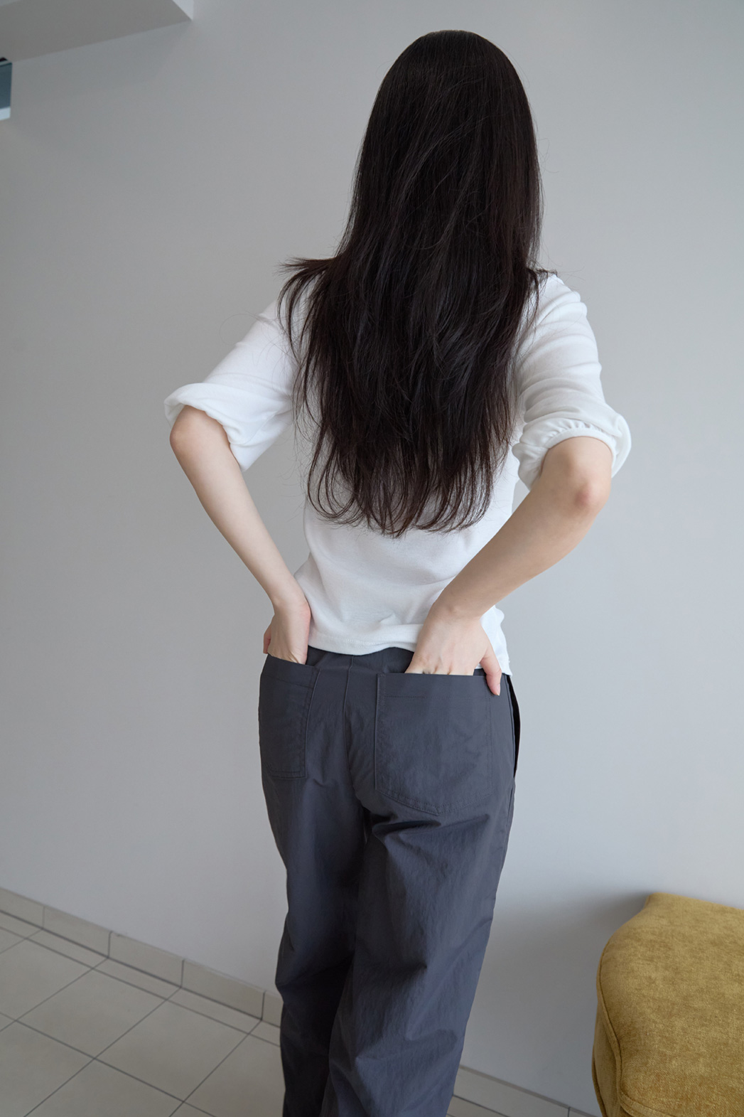 ナイロンストレートワイド無地パンツSS | 詳細画像15