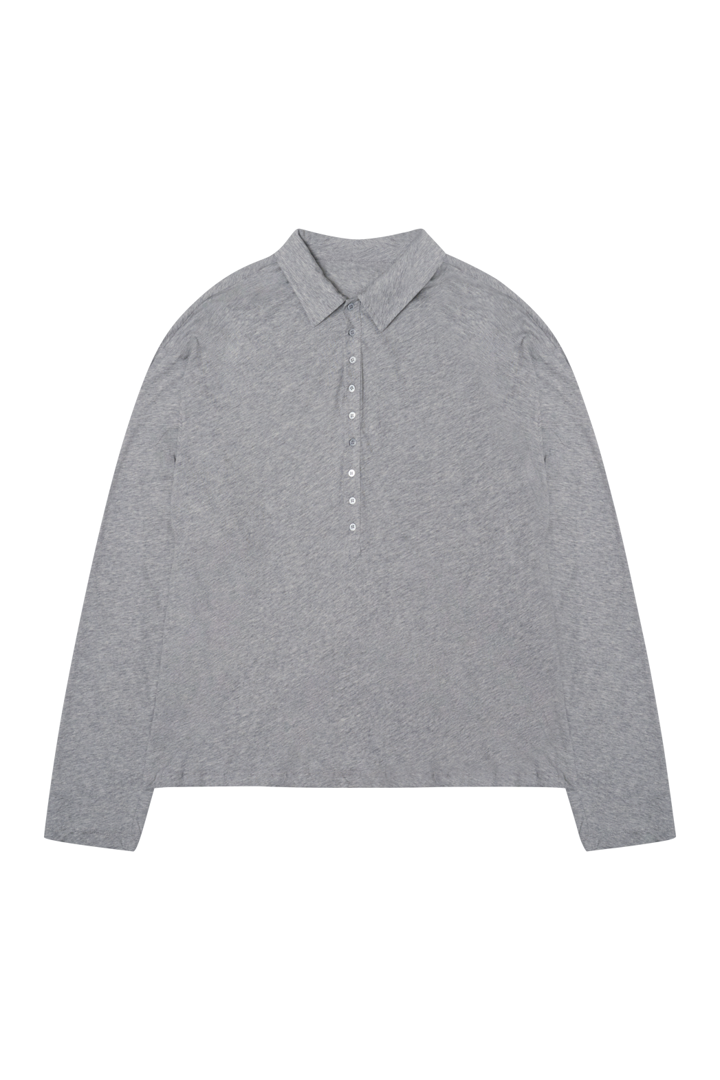 コットンボタンカラーオーバーサイズ無地TシャツポロカラーTシャツSSFW | 詳細画像27