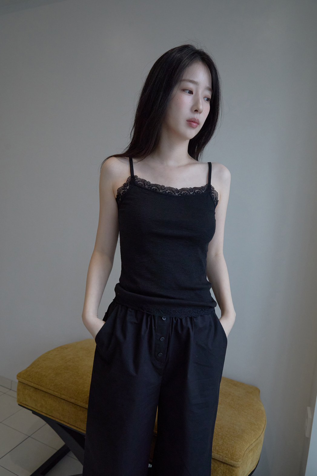 コットンスリムレースアップ無地ビスチェSS | 詳細画像33