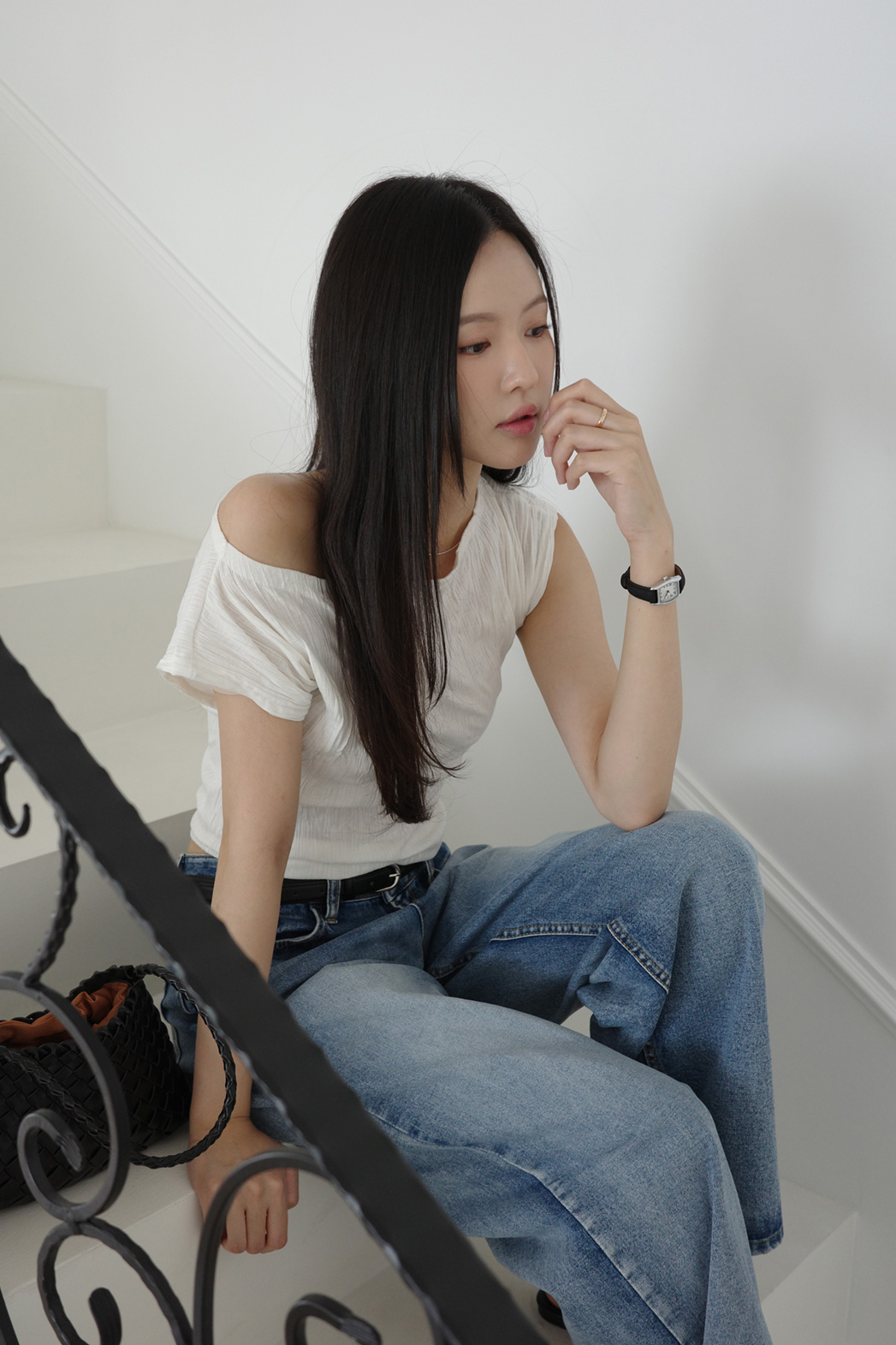 ボートネックスリム半袖Tシャツ | DHOLIC | 詳細画像14