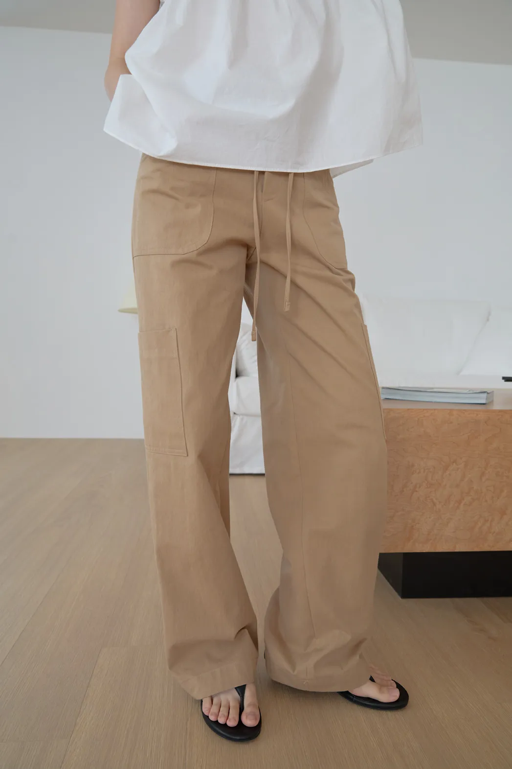 ドローストリングカーゴ無地パンツFW | 詳細画像1