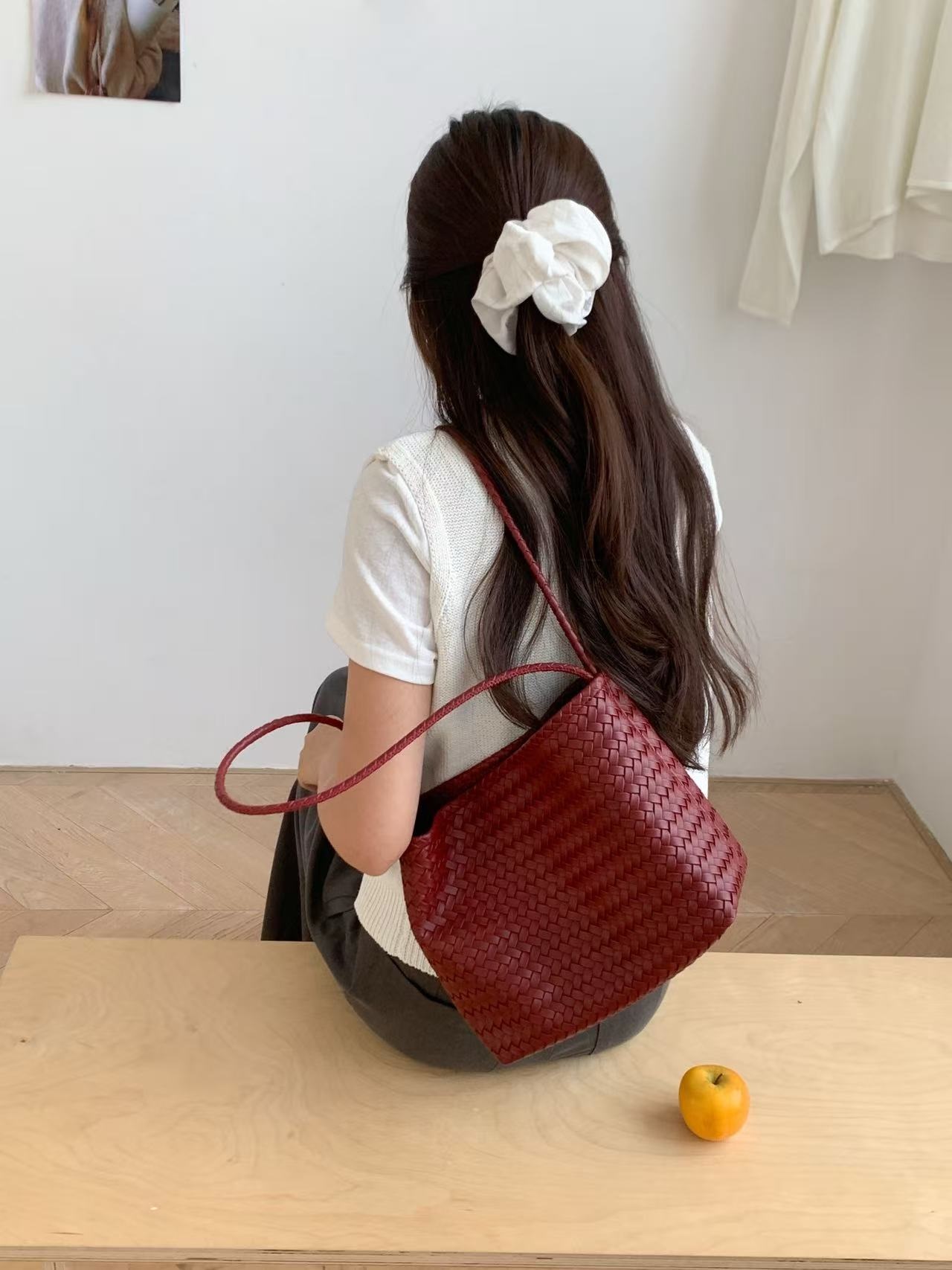 レザー調ウィービングトートバッグ | 詳細画像5