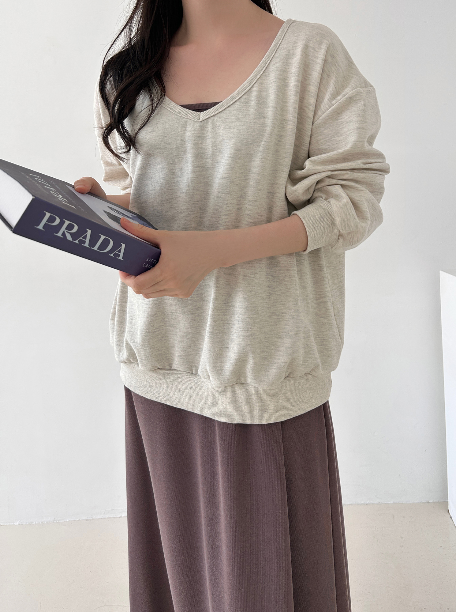 ロングルーズ長袖セットアップワンピースTシャツ | 詳細画像10