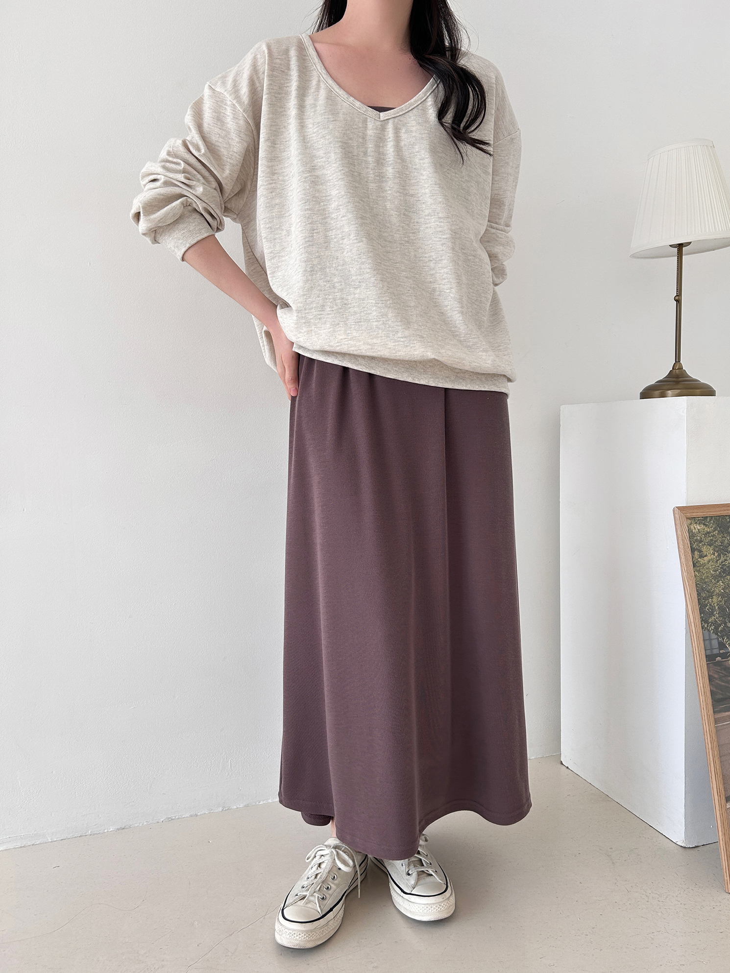 ロングルーズ長袖セットアップワンピースTシャツ | 詳細画像28