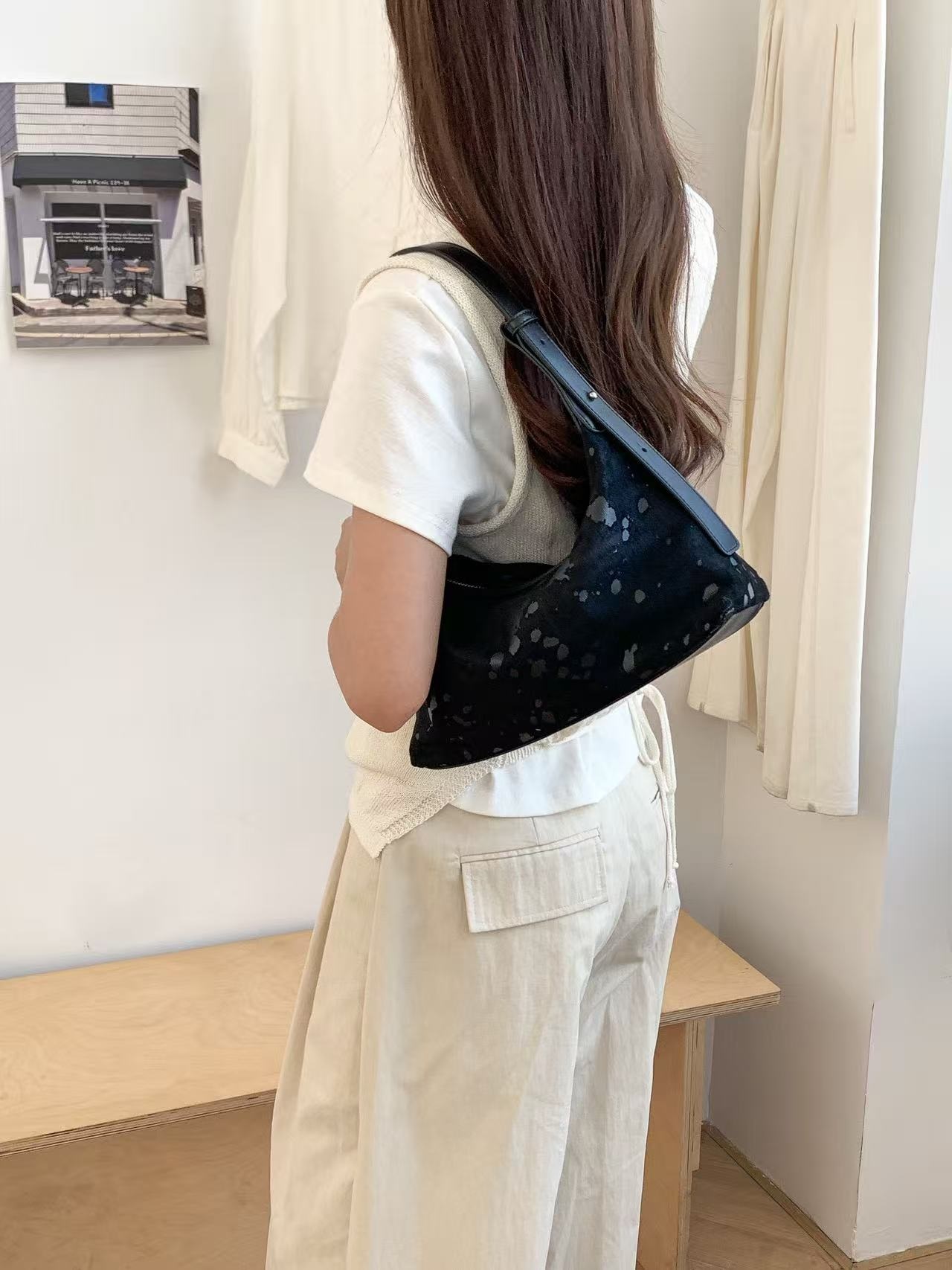 レザー調トートバッグショルダーバッグ | 詳細画像7