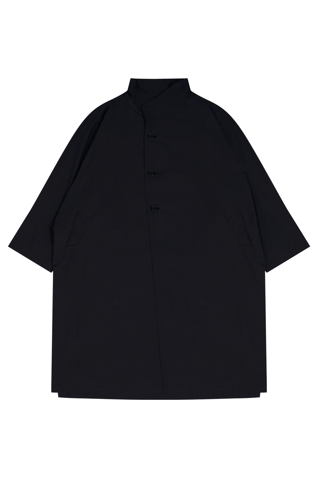 ナイロンボタンハイネックロング無地トレンチコートFW | 詳細画像42