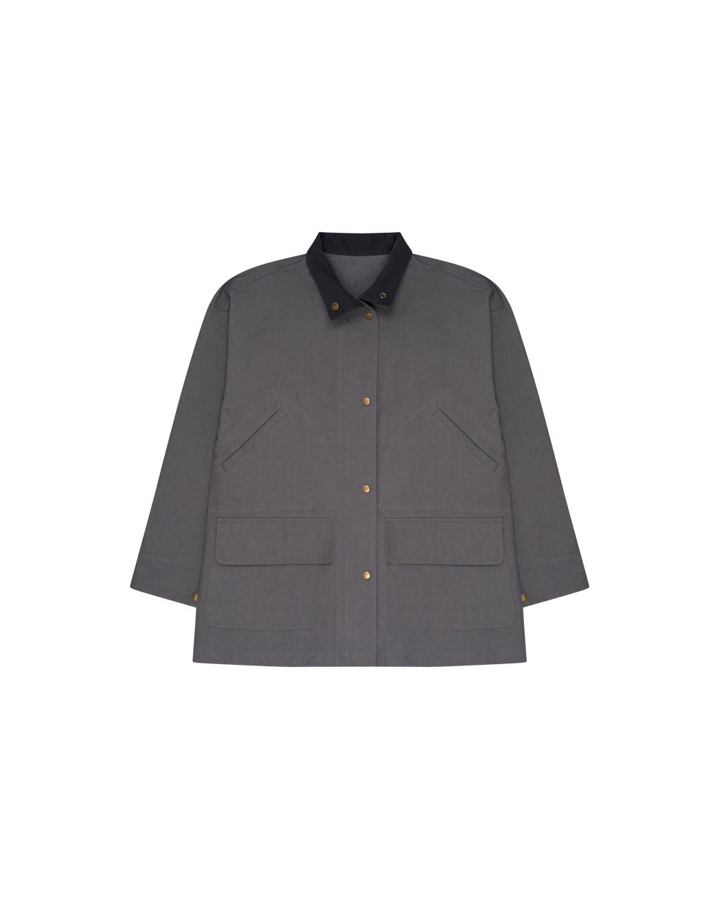 コットンハーフネックスナップボタン無地ジャケットFW | 詳細画像37