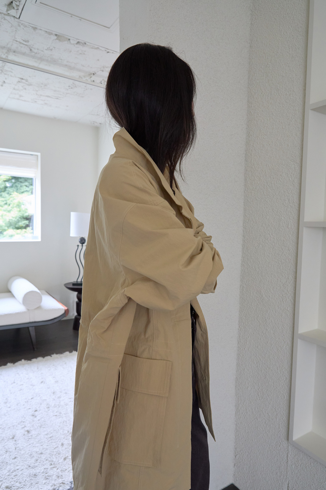 ジップアップハーフネックスナップボタン無地ジャケットFW | 詳細画像7