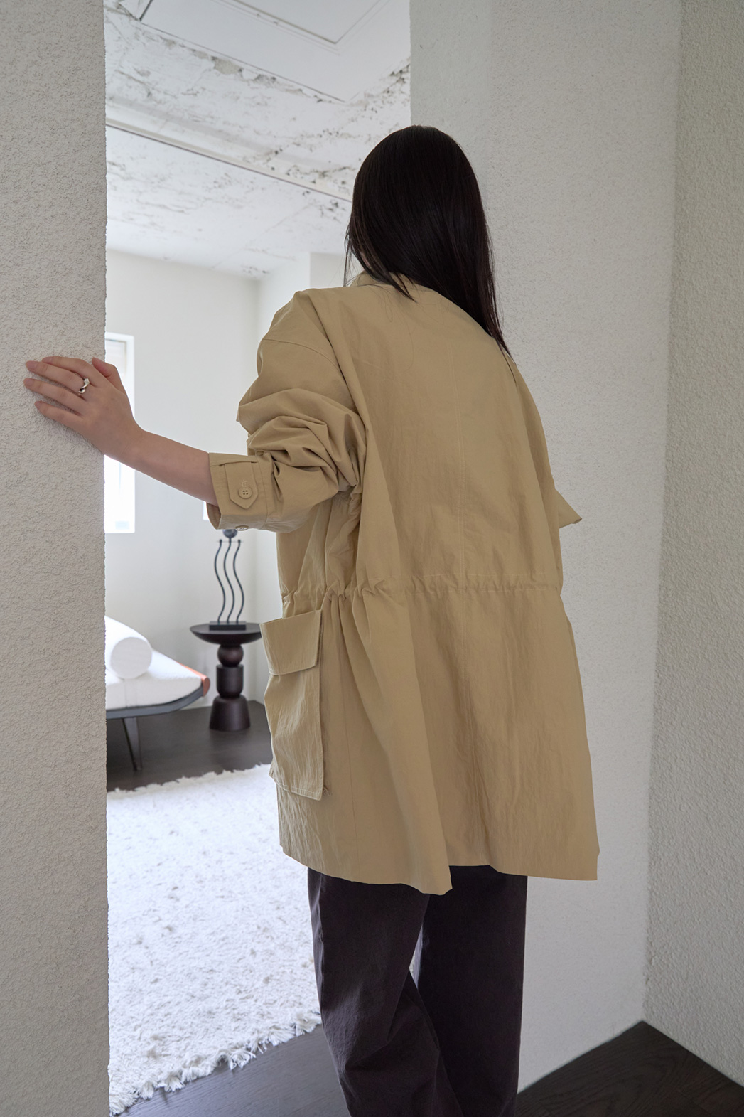 ジップアップハーフネックスナップボタン無地ジャケットFW | 詳細画像15