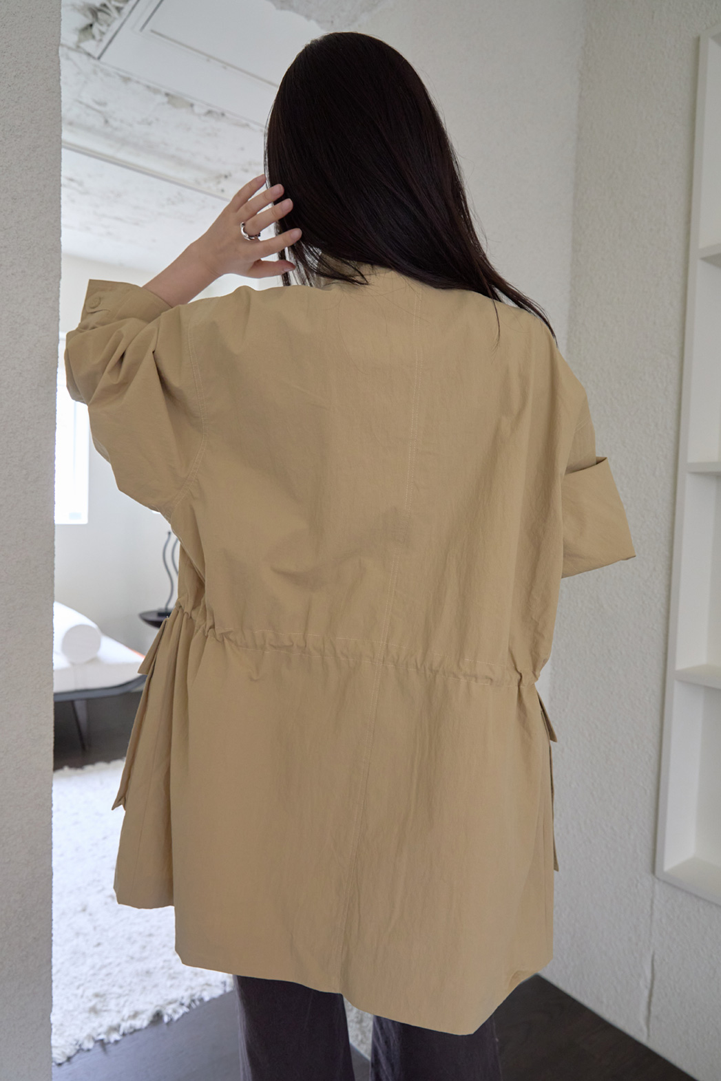 ジップアップハーフネックスナップボタン無地ジャケットFW | 詳細画像16