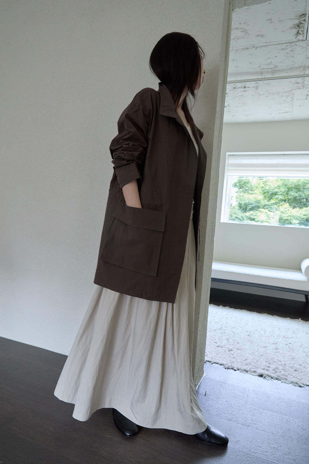 ジップアップハーフネックスナップボタン無地ジャケットFW | 詳細画像23
