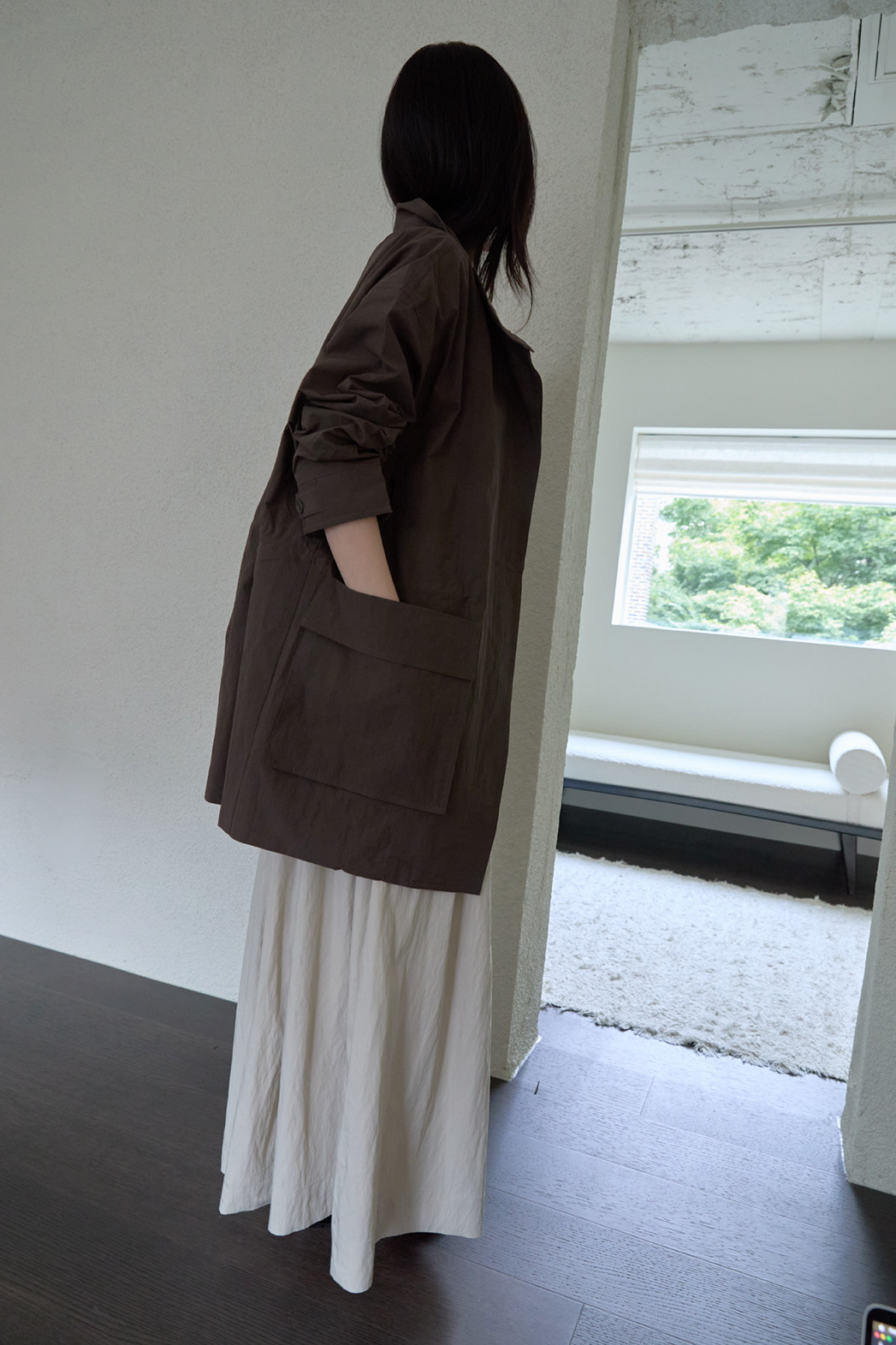ジップアップハーフネックスナップボタン無地ジャケットFW | 詳細画像24