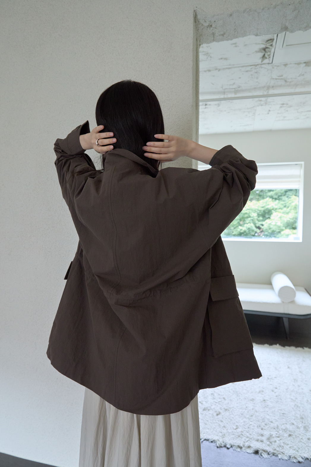 ジップアップハーフネックスナップボタン無地ジャケットFW | 詳細画像26