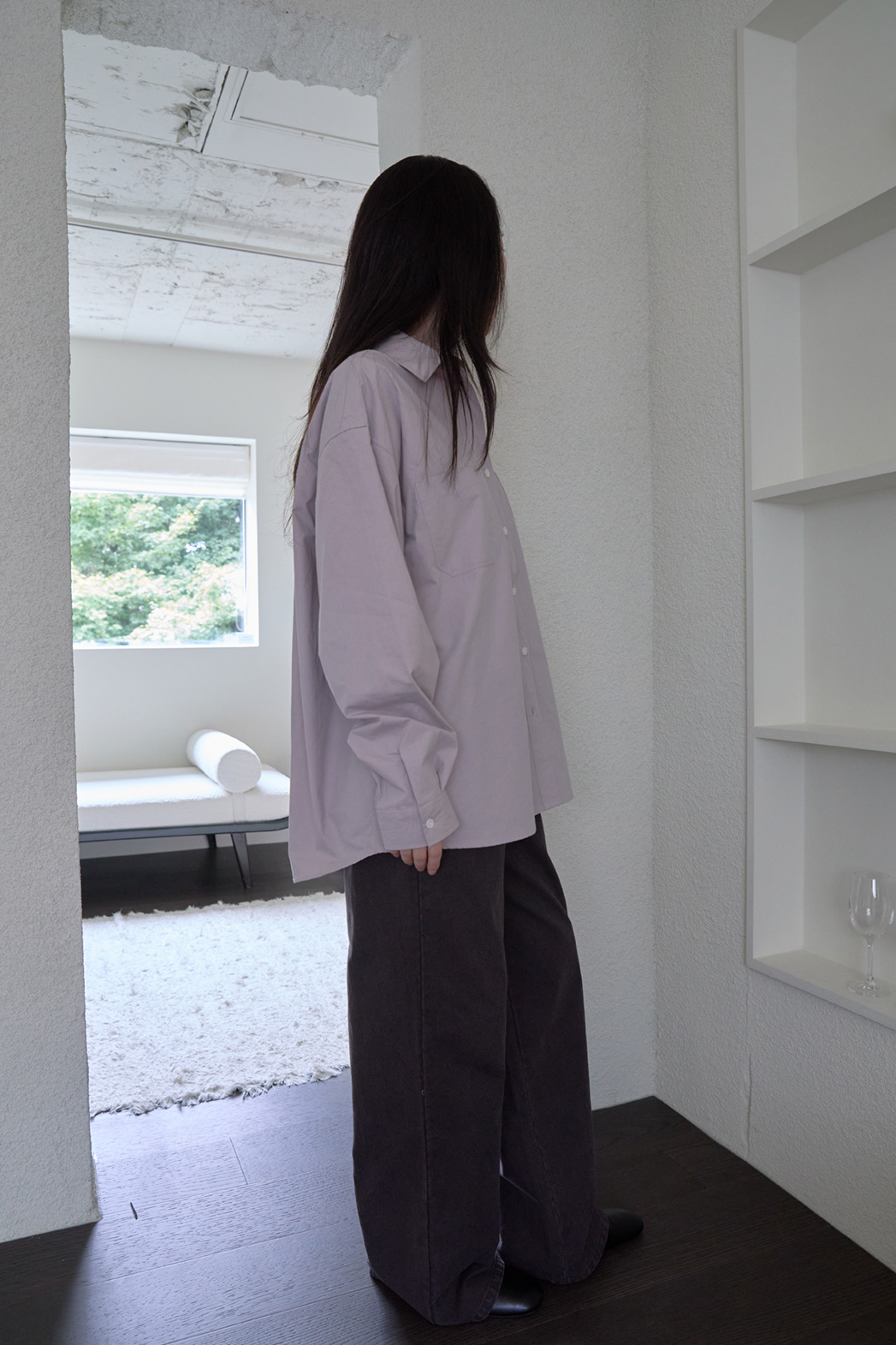 コットンボタンカラー無地シャツFW | 詳細画像18