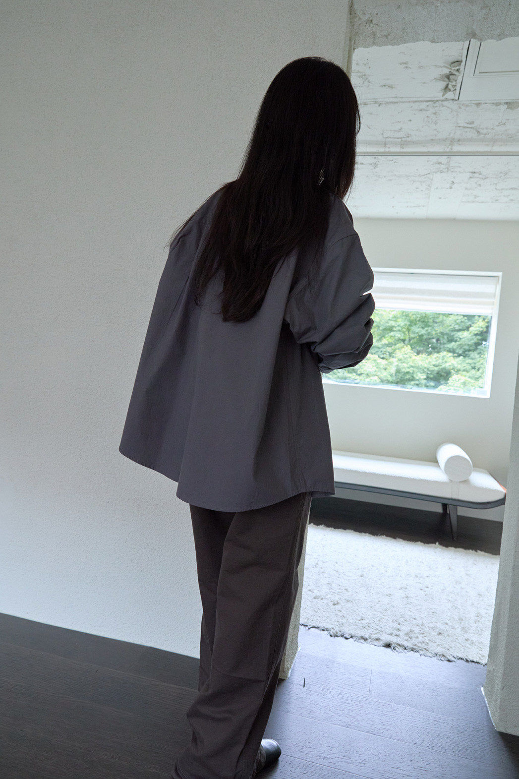 コットンボタンカラー無地シャツFW | 詳細画像25