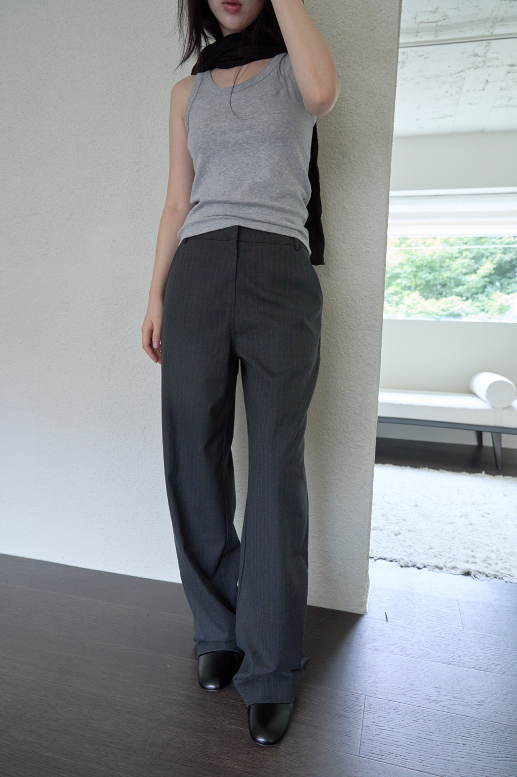 起毛クロップドスリム無地ノースリーブFW | 詳細画像4