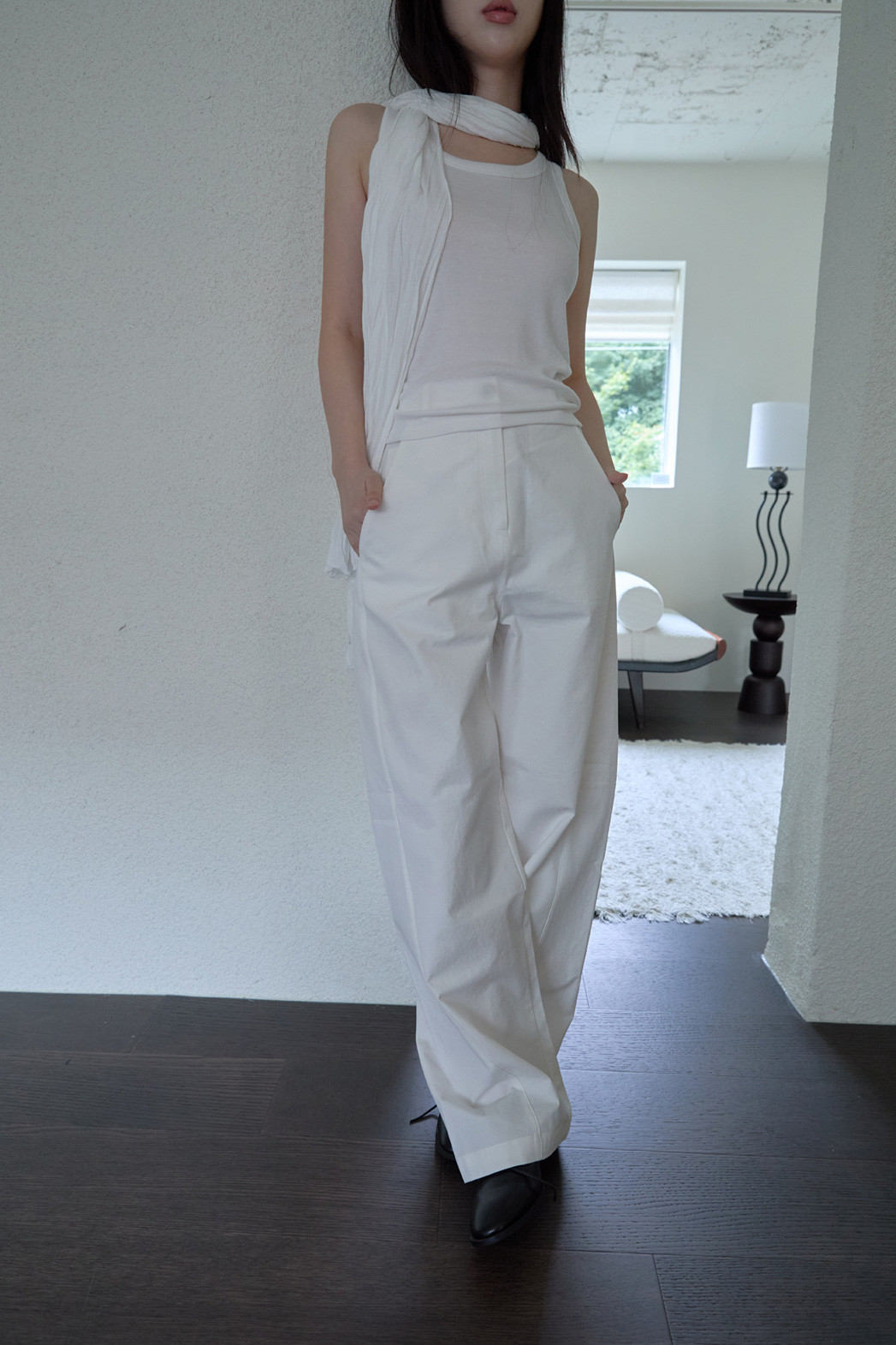 起毛クロップドスリム無地ノースリーブFW | 詳細画像19
