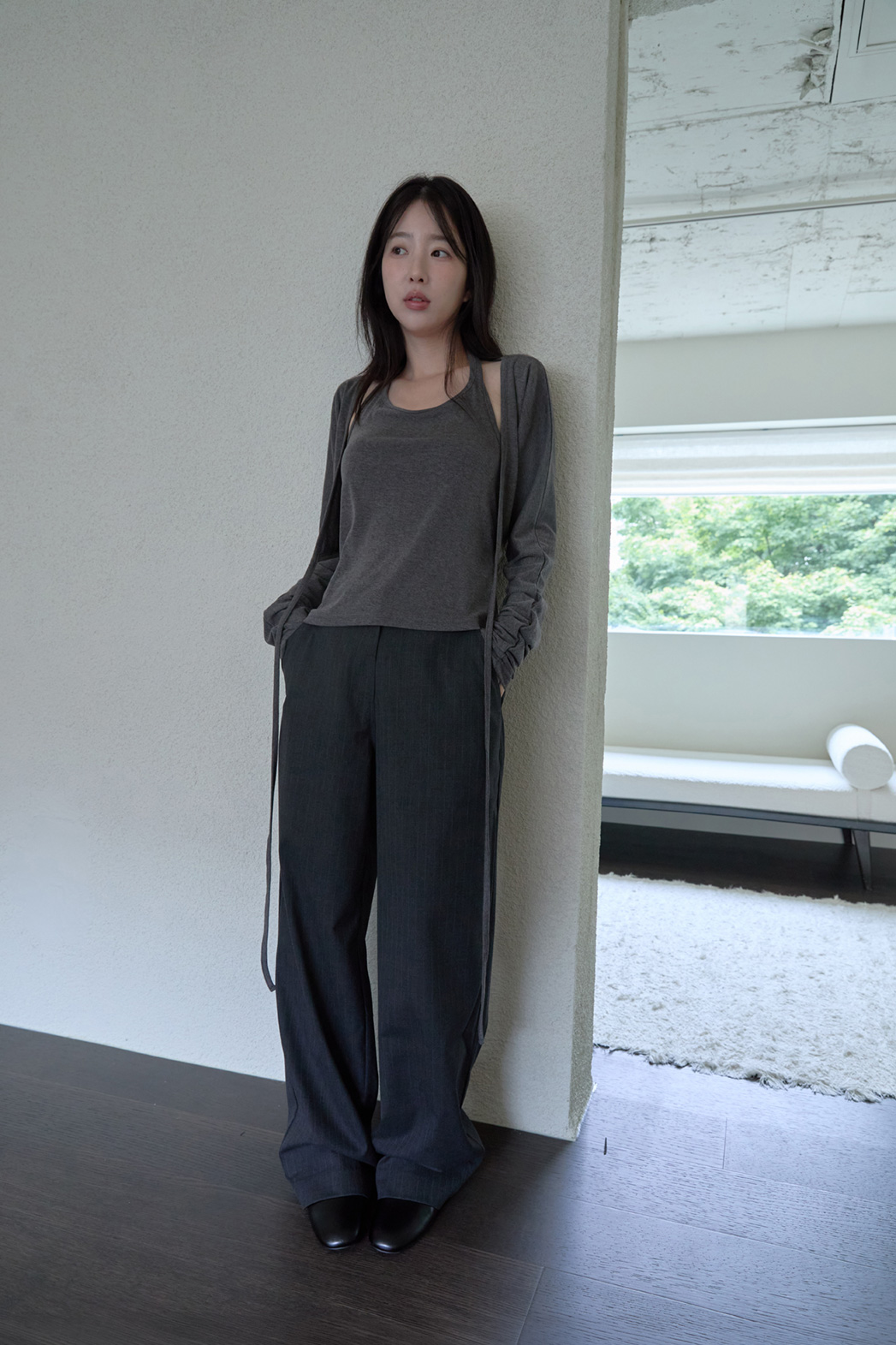 シークレットボタンスナップボタンストライプスラックスFW | 詳細画像20