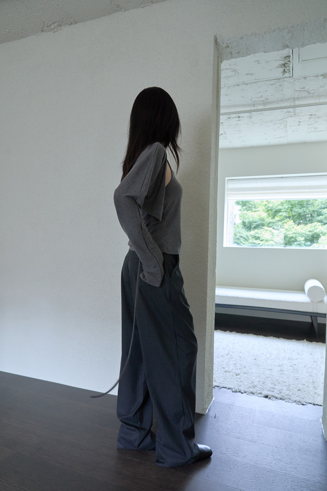シークレットボタンスナップボタンストライプスラックスFW | 詳細画像24