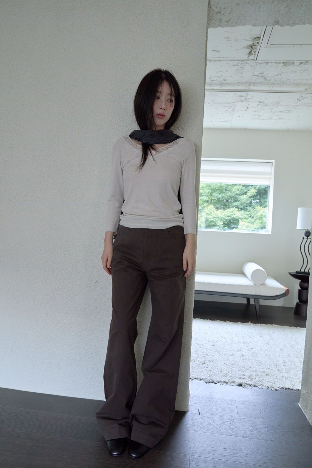 コットンアジャストブーツカット無地パンツFW | 詳細画像12