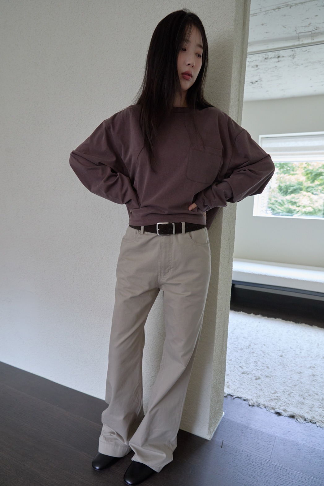 コットンアジャストブーツカット無地パンツFW | 詳細画像23