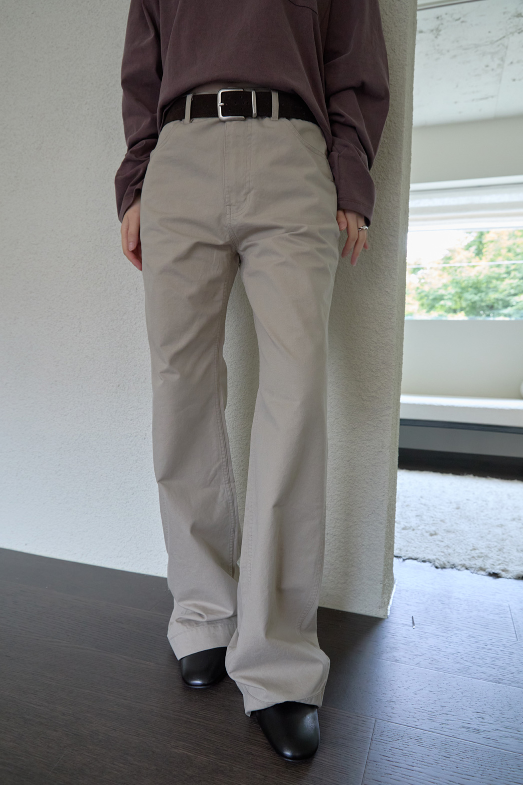 コットンアジャストブーツカット無地パンツFW | 詳細画像25