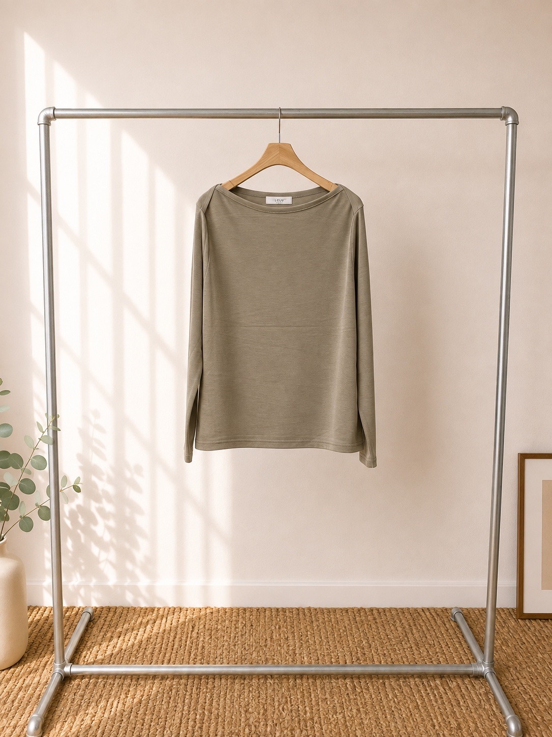 ストレッチボートネック長袖Tシャツ | 詳細画像12