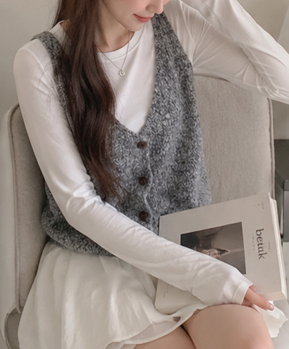 ニットボタンベスト | 詳細画像5