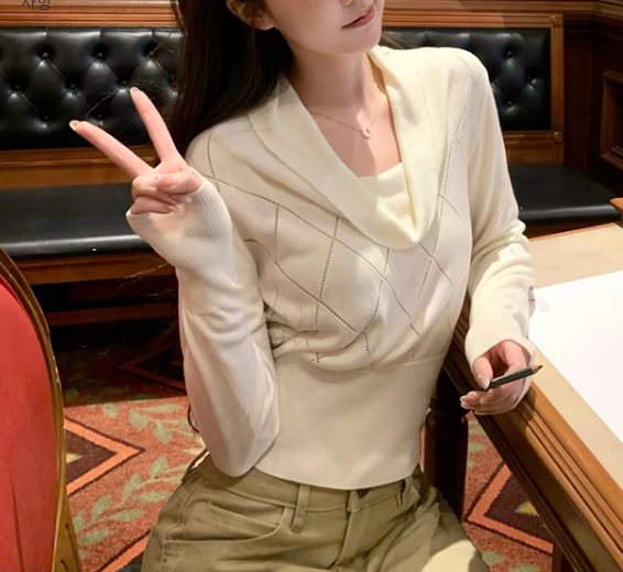 ルーズ長袖カウルネックニット | 詳細画像5