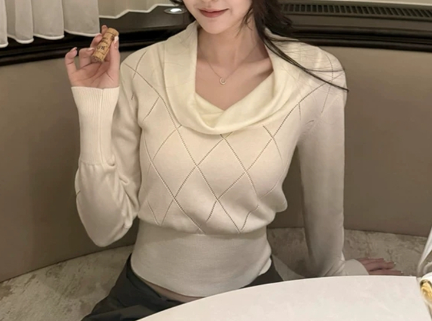 ルーズ長袖カウルネックニット | 詳細画像8