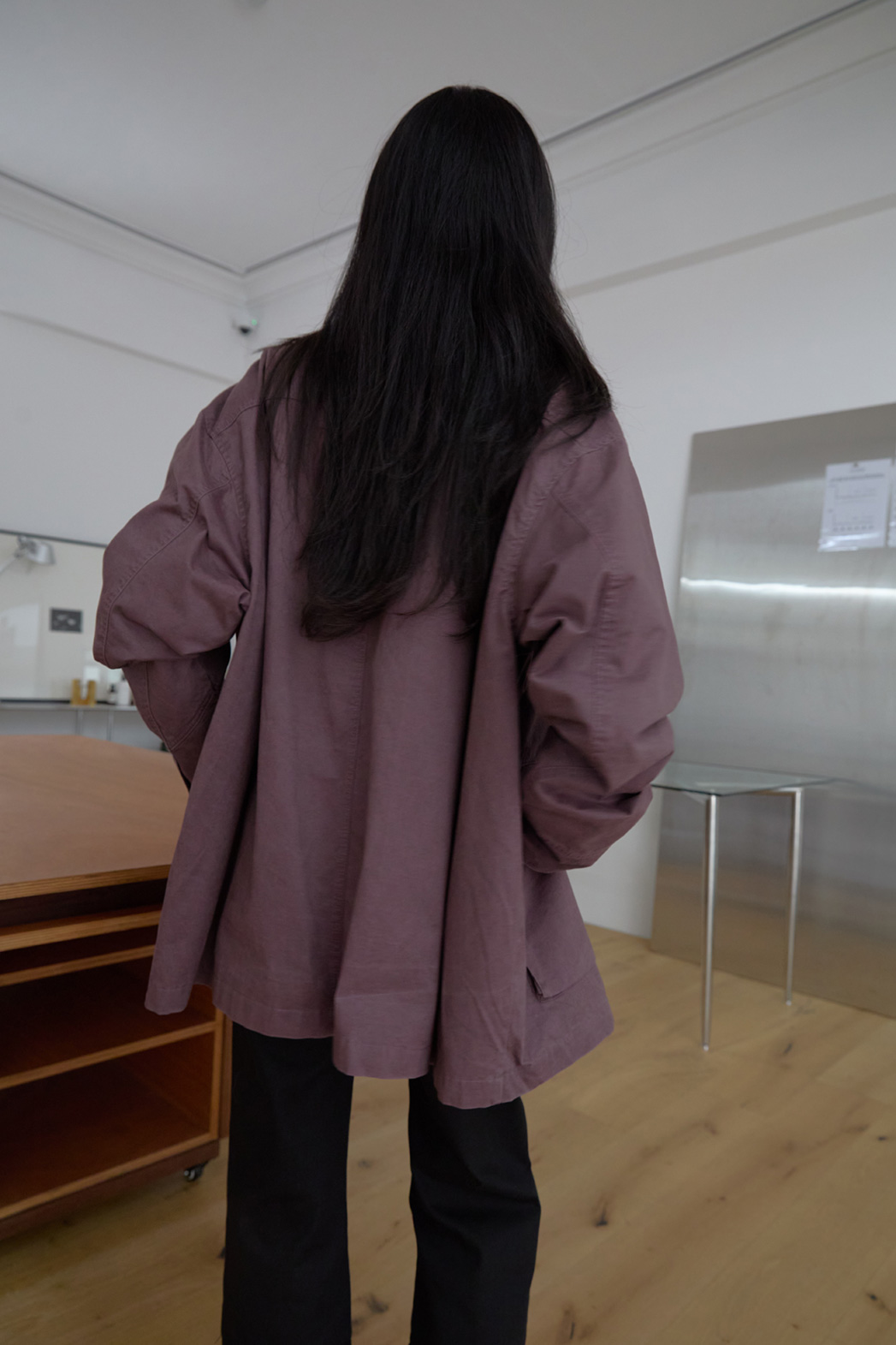コットンボタンポケットオーバーサイズルーズ無地ジャケットFW | 詳細画像6