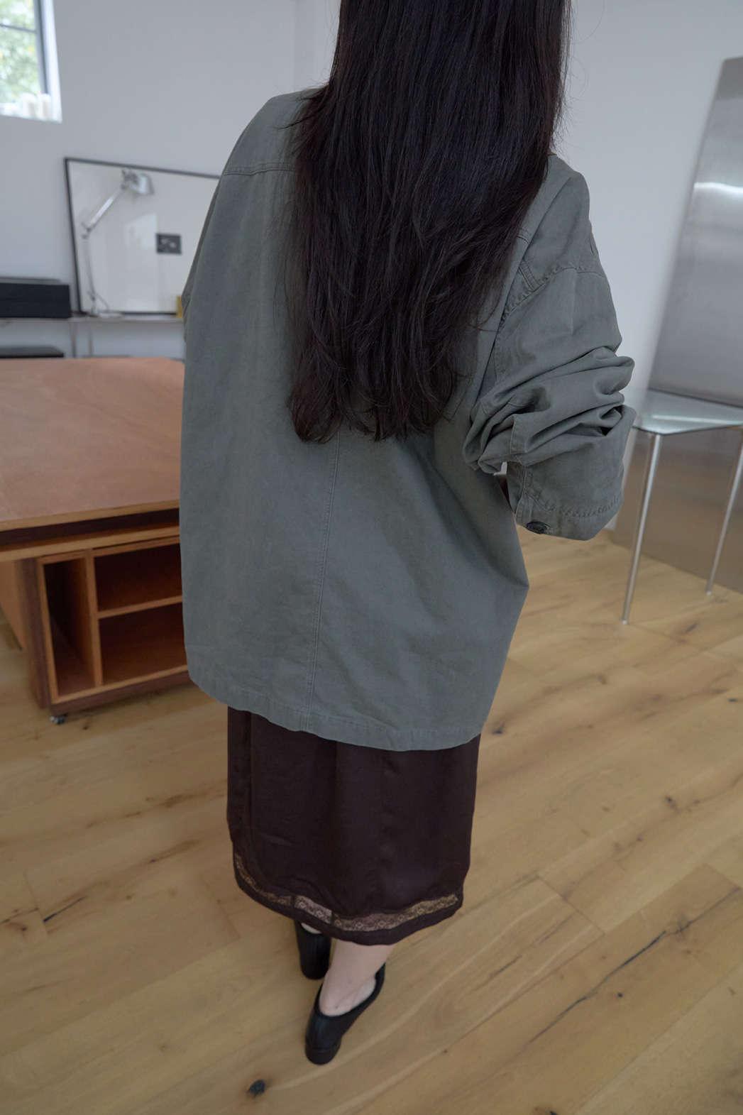 コットンボタンポケットオーバーサイズルーズ無地ジャケットFW | 詳細画像32