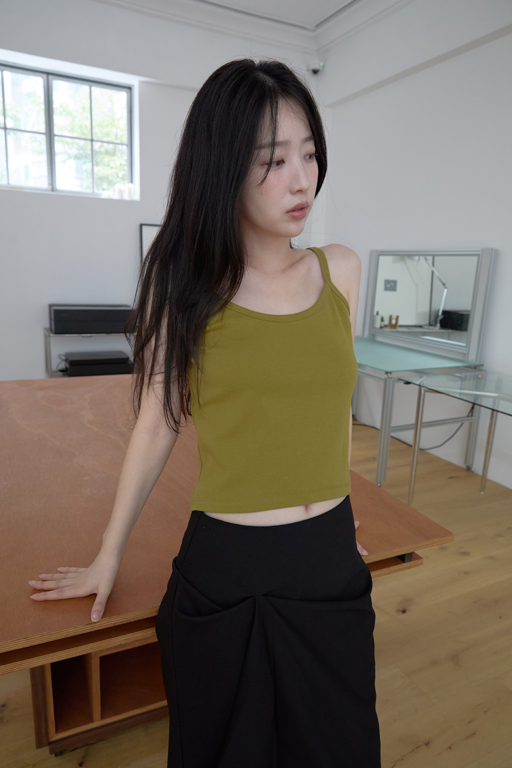クロップドスリム無地ノースリーブFW | 詳細画像6