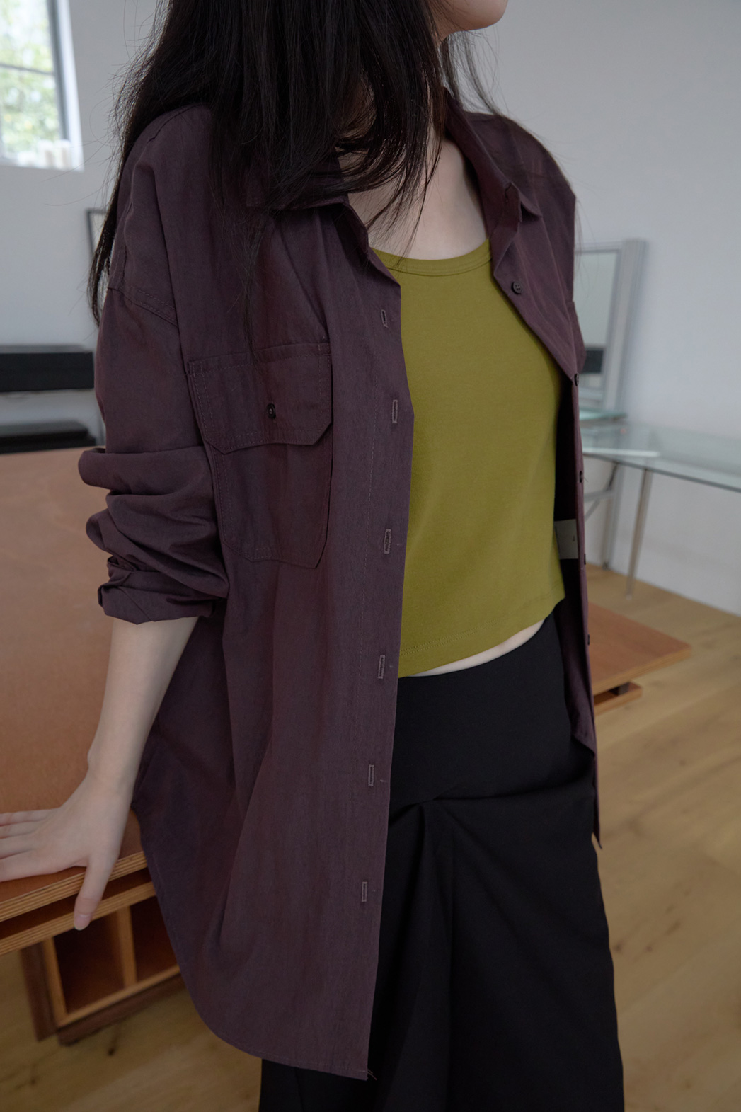 クロップドスリム無地ノースリーブFW | 詳細画像12