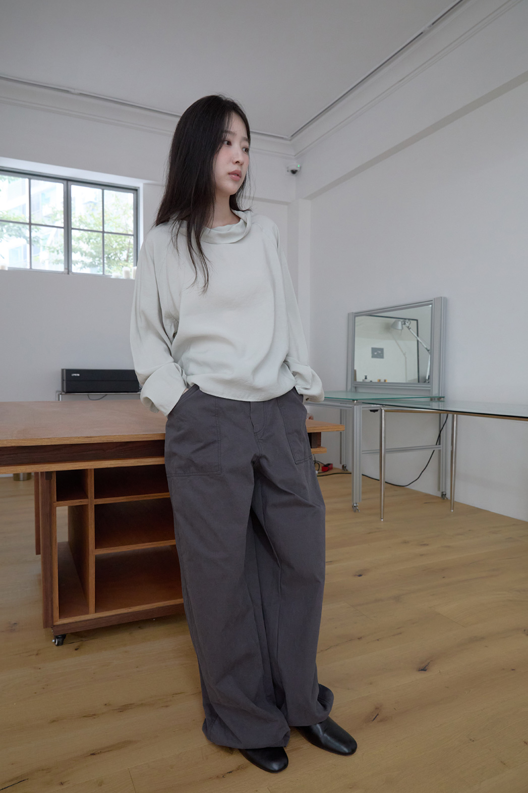 コットンポケットワイド無地パンツFW | 詳細画像13