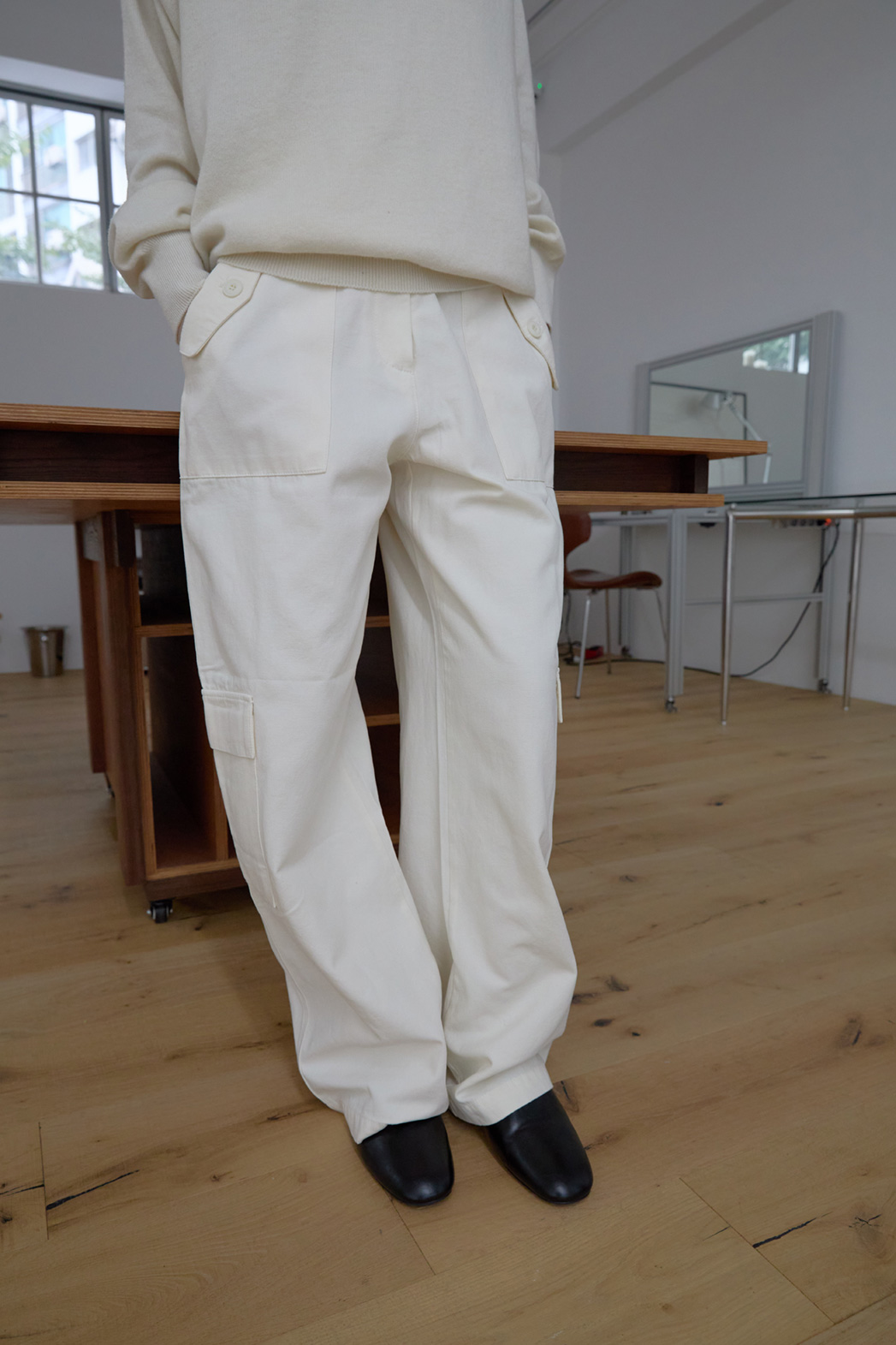 コットンポケットカーゴワイド無地パンツFW | 詳細画像4