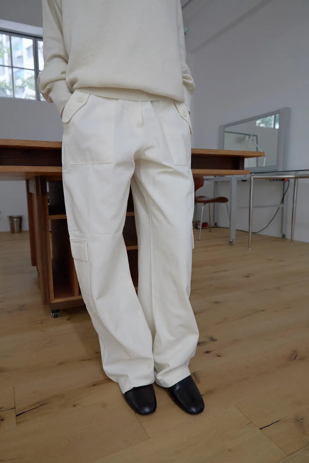 コットンポケットカーゴワイド無地パンツFW | 詳細画像1