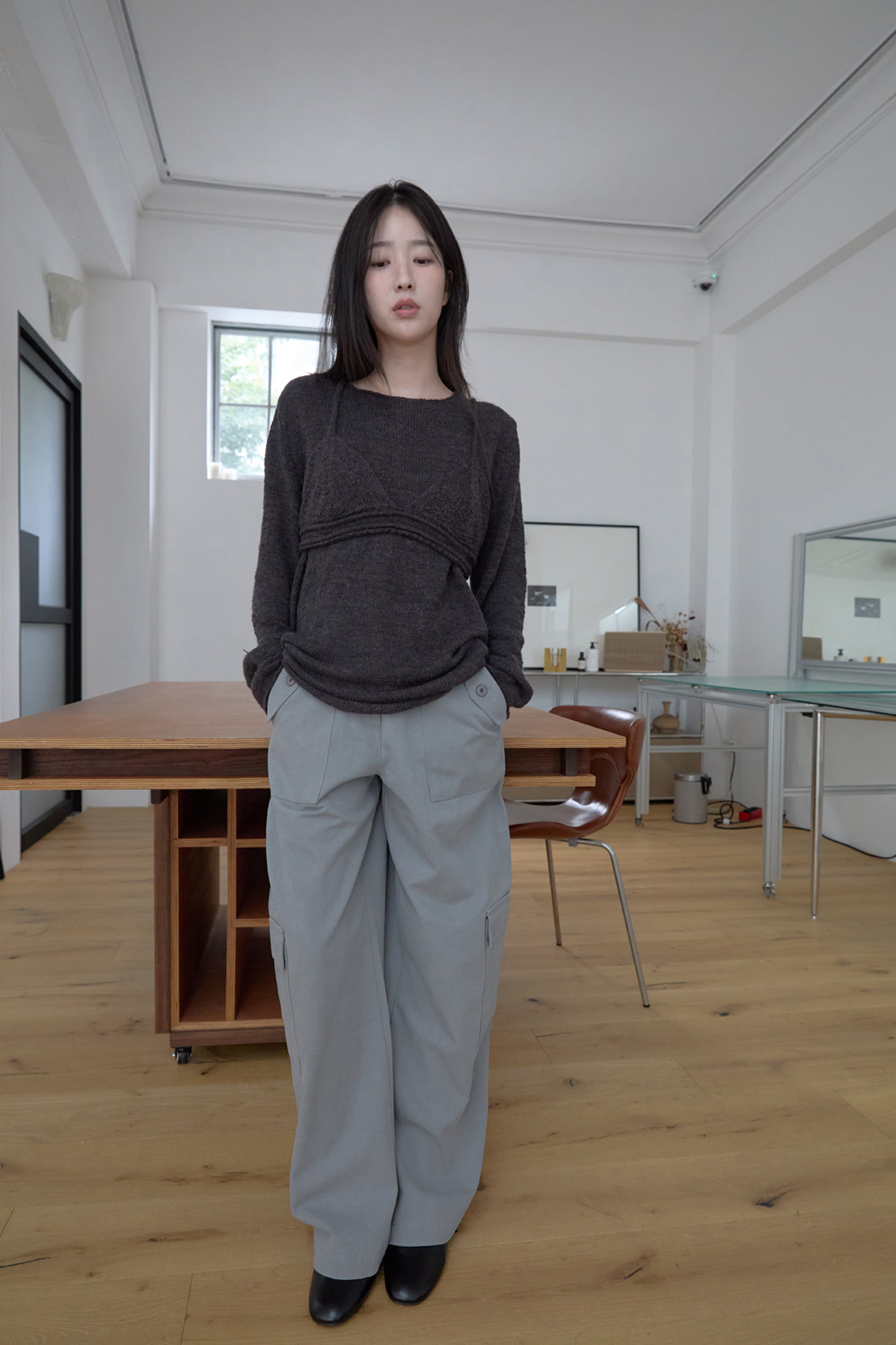 コットンポケットカーゴワイド無地パンツFW | 詳細画像19