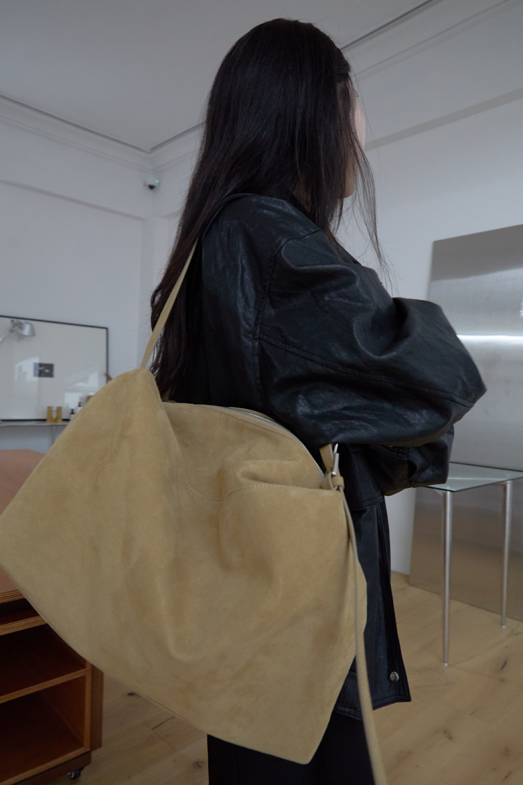 スエード調無地ショルダーバッグバッグポーチ付FW | 詳細画像8