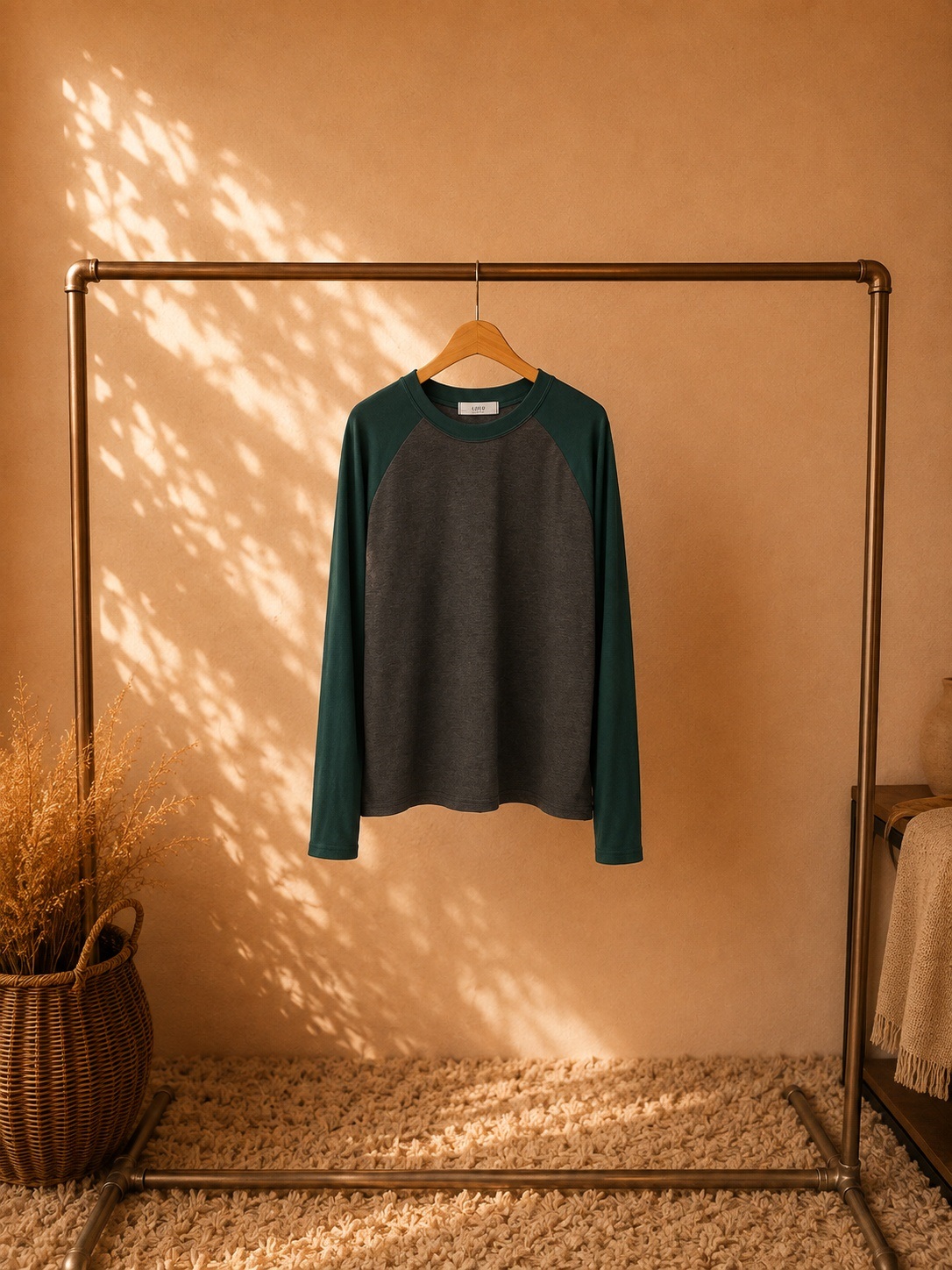 ラグランスリム長袖配色Tシャツ | 詳細画像14