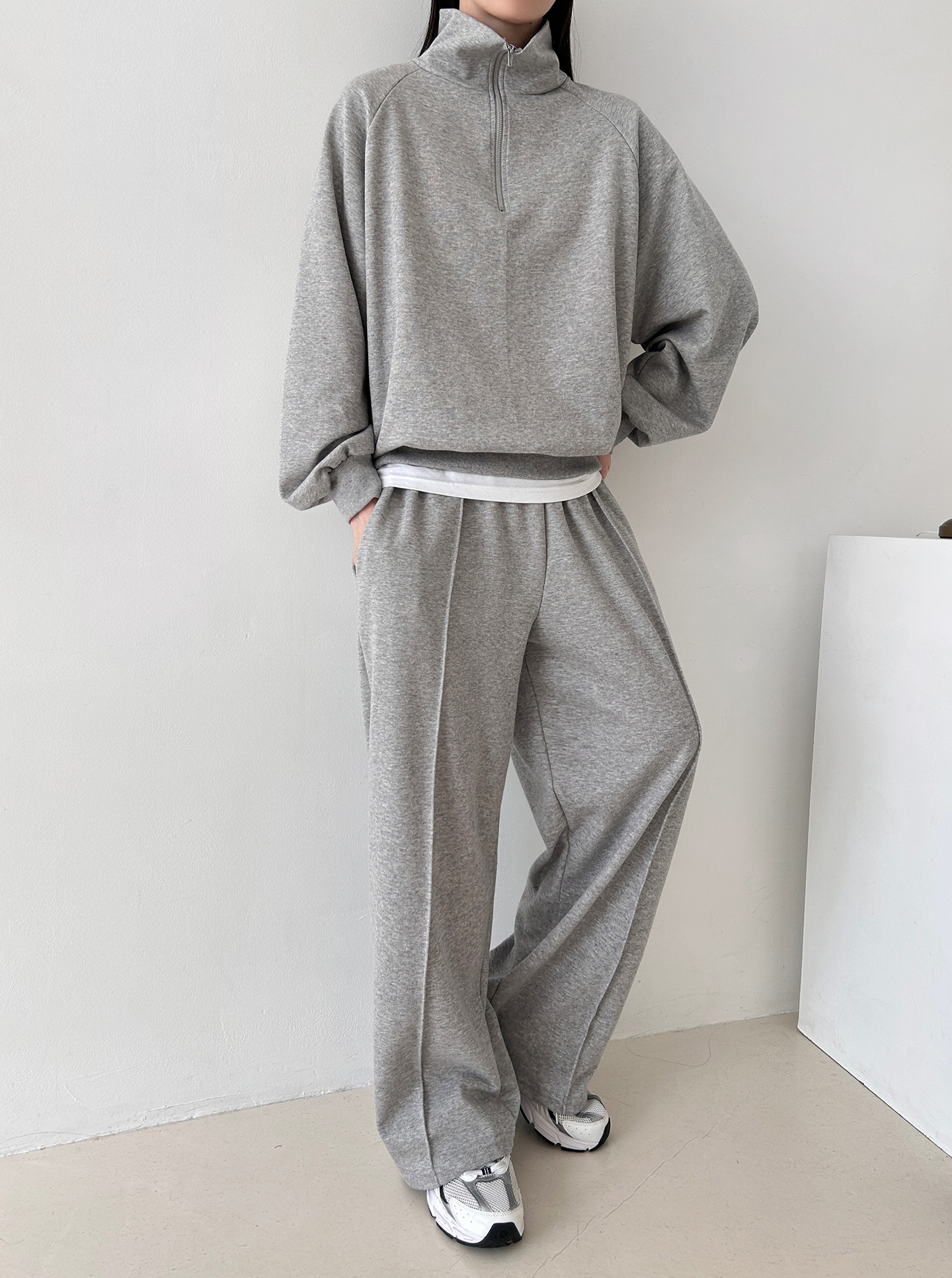 ハーフジップルーズ長袖パンツTシャツパジャマSET | 詳細画像10